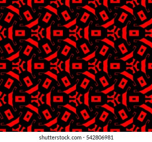 Modern stylish texture. Repeating abstract background with chaotic strokes. Trendy hipster print.Vector seamless pattern.