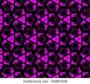 Modern stylish texture. Repeating abstract background with chaotic strokes. Trendy hipster print.Vector seamless pattern.