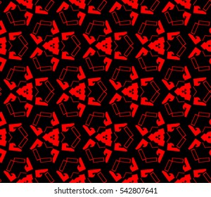 Modern stylish texture. Repeating abstract background with chaotic strokes. Trendy hipster print.Vector seamless pattern.