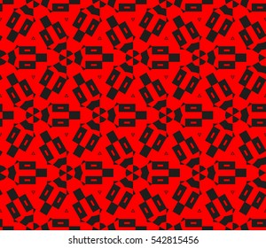 Modern stylish texture. Repeating abstract background with chaotic strokes. Trendy hipster print.Vector seamless pattern.