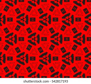 Modern stylish texture. Repeating abstract background with chaotic strokes. Trendy hipster print.Vector seamless pattern.