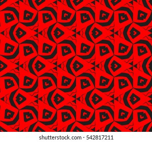 Modern stylish texture. Repeating abstract background with chaotic strokes. Trendy hipster print.Vector seamless pattern.