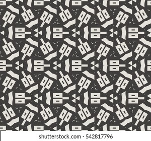 Modern stylish texture. Repeating abstract background with chaotic strokes. Trendy hipster print.Vector seamless pattern.