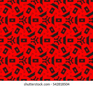 Modern stylish texture. Repeating abstract background with chaotic strokes. Trendy hipster print.Vector seamless pattern.