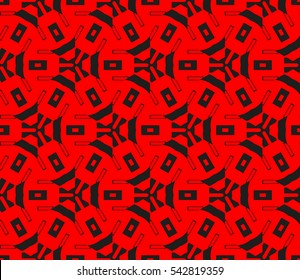 Modern stylish texture. Repeating abstract background with chaotic strokes. Trendy hipster print.Vector seamless pattern.