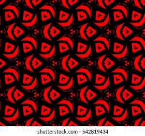 Modern stylish texture. Repeating abstract background with chaotic strokes. Trendy hipster print.Vector seamless pattern.
