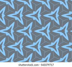 Modern stylish texture. Repeating abstract background with chaotic strokes. Trendy hipster print.Vector seamless pattern.
