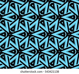 Modern stylish texture. Repeating abstract background with chaotic strokes. Trendy hipster print.Vector seamless pattern.