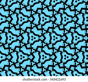Modern stylish texture. Repeating abstract background with chaotic strokes. Trendy hipster print.Vector seamless pattern.