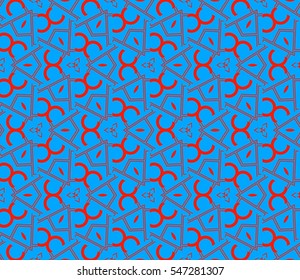 Modern stylish texture. Repeating abstract background with chaotic strokes. Trendy hipster print.Vector seamless pattern.