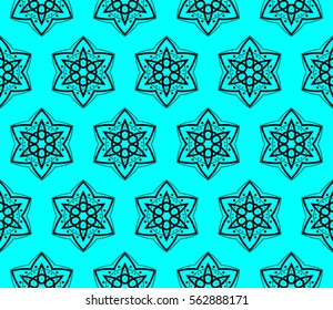 Modern stylish texture. Repeating abstract background with chaotic strokes. Trendy hipster print.Vector seamless pattern.