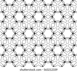 Modern stylish texture. Repeating abstract background with chaotic strokes.Vector monochrome seamless pattern