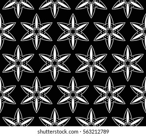 Modern stylish texture. Repeating abstract background with chaotic strokes.Vector monochrome seamless pattern