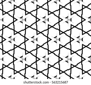Modern stylish texture. Repeating abstract background with chaotic strokes.Vector monochrome seamless pattern