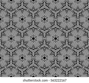 Modern stylish texture. Repeating abstract background with chaotic strokes.Vector monochrome seamless pattern