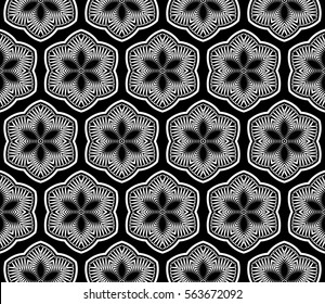 Modern stylish texture. Repeating abstract background with chaotic strokes.Vector monochrome seamless pattern