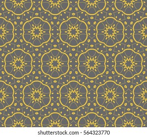 Modern stylish texture. Repeating abstract background with chaotic strokes.Vector monochrome seamless pattern