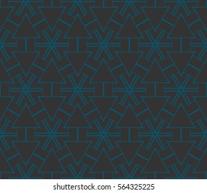 Modern stylish texture. Repeating abstract background with chaotic strokes.Vector monochrome seamless pattern