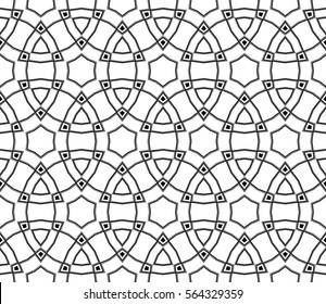 Modern stylish texture. Repeating abstract background with chaotic strokes.Vector monochrome seamless pattern