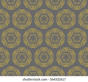 Modern stylish texture. Repeating abstract background with chaotic strokes.Vector monochrome seamless pattern