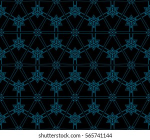 Modern stylish texture. Repeating abstract background with chaotic strokes.Vector monochrome seamless pattern