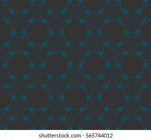 Modern stylish texture. Repeating abstract background with chaotic strokes.Vector monochrome seamless pattern