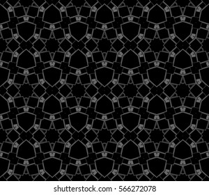 Modern stylish texture. Repeating abstract background with chaotic strokes.Vector monochrome seamless pattern