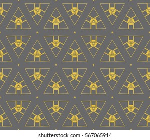 Modern stylish texture. Repeating abstract background with chaotic strokes.Vector monochrome seamless pattern