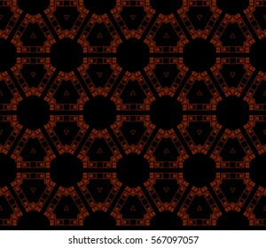 Modern stylish texture. Repeating abstract background with chaotic strokes.Vector monochrome seamless pattern