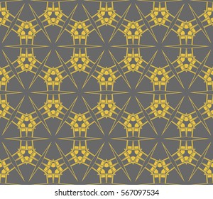 Modern stylish texture. Repeating abstract background with chaotic strokes.Vector monochrome seamless pattern