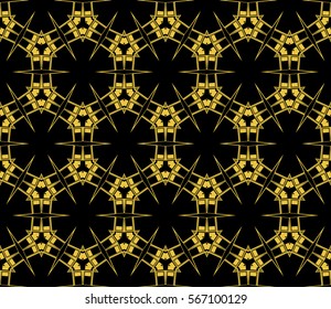 Modern stylish texture. Repeating abstract background with chaotic strokes.Vector monochrome seamless pattern