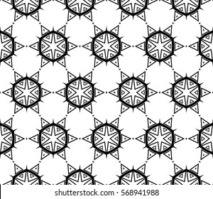Modern stylish texture. Repeating abstract background with chaotic strokes.Vector monochrome seamless pattern