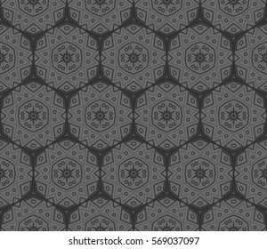 Modern stylish texture. Repeating abstract background with chaotic strokes.Vector monochrome seamless pattern