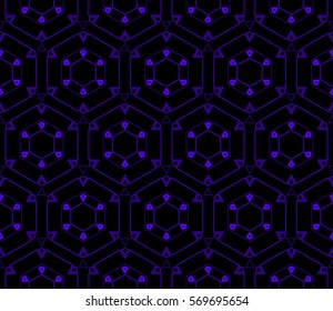 Modern stylish texture. Repeating abstract background with chaotic strokes.Vector monochrome seamless pattern