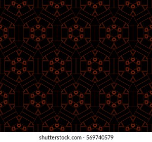 Modern stylish texture. Repeating abstract background with chaotic strokes.Vector monochrome seamless pattern