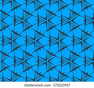Modern stylish texture. Repeating abstract background with chaotic strokes.Vector monochrome seamless pattern