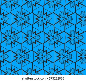Modern stylish texture. Repeating abstract background with chaotic strokes.Vector monochrome seamless pattern