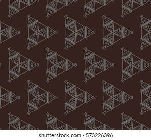 Modern stylish texture. Repeating abstract background with chaotic strokes.Vector monochrome seamless pattern