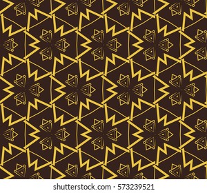 Modern stylish texture. Repeating abstract background with chaotic strokes.Vector monochrome seamless pattern