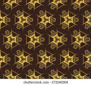 Modern stylish texture. Repeating abstract background with chaotic strokes.Vector monochrome seamless pattern