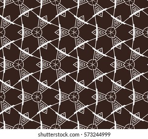 Modern stylish texture. Repeating abstract background with chaotic strokes.Vector monochrome seamless pattern