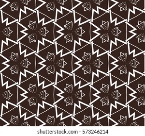 Modern stylish texture. Repeating abstract background with chaotic strokes.Vector monochrome seamless pattern