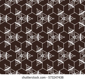 Modern stylish texture. Repeating abstract background with chaotic strokes.Vector monochrome seamless pattern