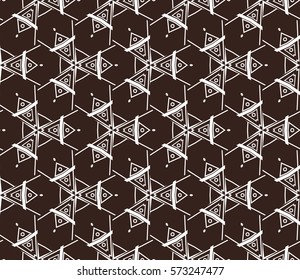 Modern stylish texture. Repeating abstract background with chaotic strokes.Vector monochrome seamless pattern