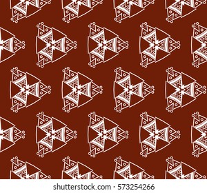 Modern stylish texture. Repeating abstract background with chaotic strokes.Vector monochrome seamless pattern