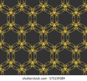 Modern stylish texture. Repeating abstract background with chaotic strokes.Vector monochrome seamless pattern