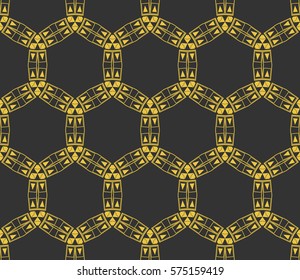 Modern stylish texture. Repeating abstract background with chaotic strokes.Vector monochrome seamless pattern