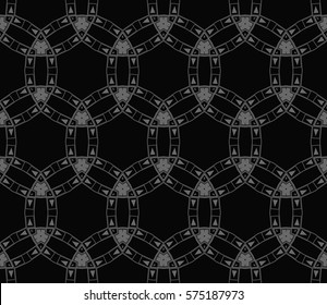 Modern stylish texture. Repeating abstract background with chaotic strokes.Vector monochrome seamless pattern