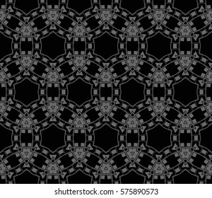 Modern stylish texture. Repeating abstract background with chaotic strokes.Vector monochrome seamless pattern