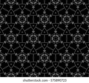 Modern stylish texture. Repeating abstract background with chaotic strokes.Vector monochrome seamless pattern
